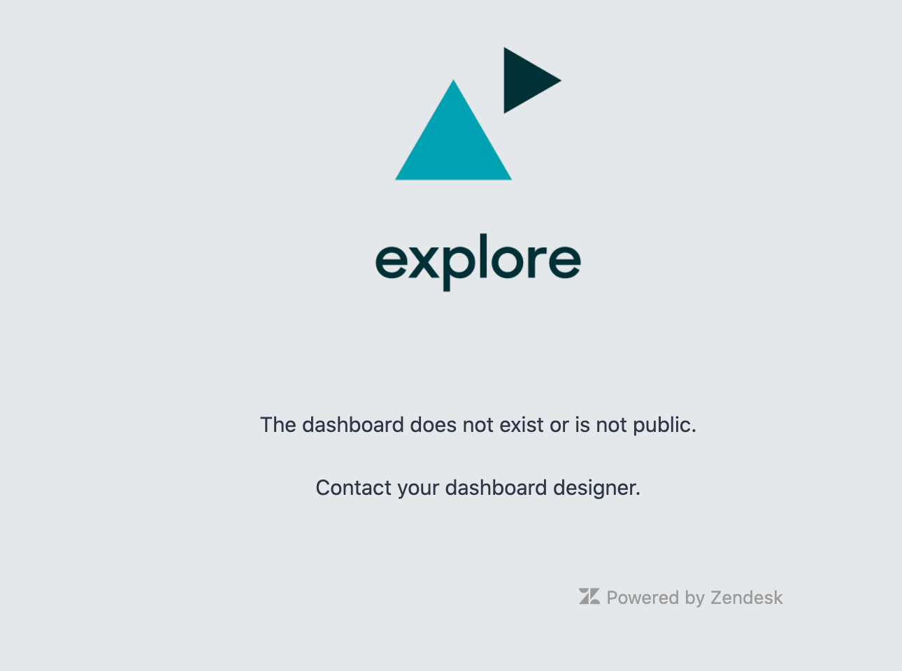 Mensaje de error de Explore: el panel不存在或不存在público。联系al diseñador de su面板
